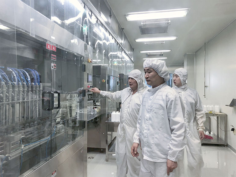 Линия розлива бутылок для корейских клиентов